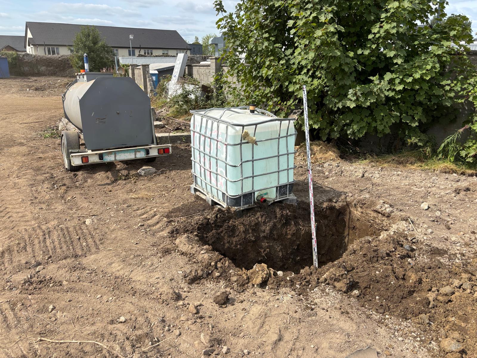 Site inspection with measurement tape